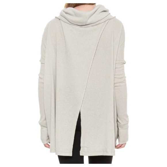 NWT Free People Juicy Long Sleeve Shirt Color Stone Cold White Small - Picture 2 of 9